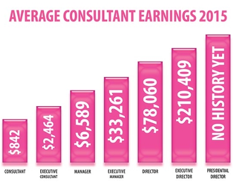 pink zebra consultant average earnings