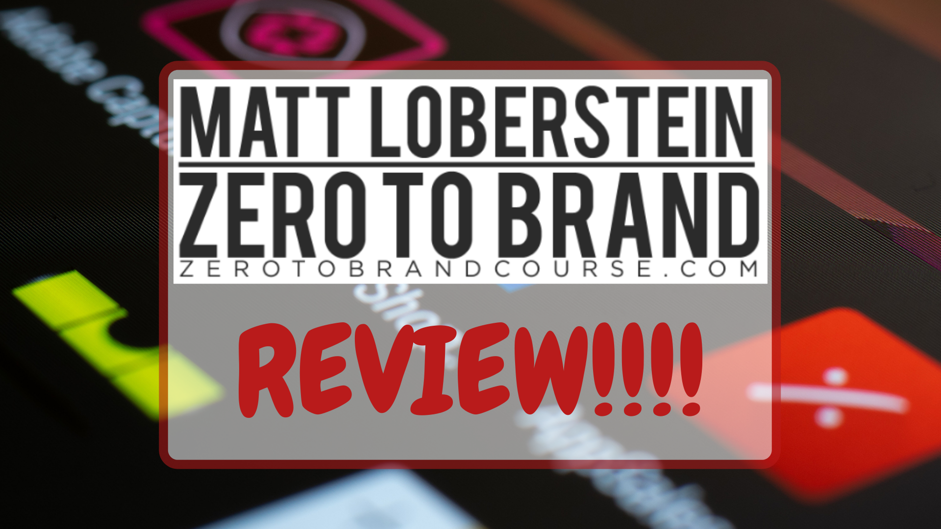 Zero to Brand Review