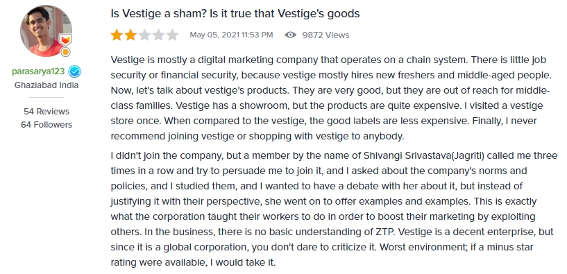 Is Vestige a Scam